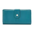 Apt. 9&reg; Soho Leather Rfid-blocking Tab Clutch, Women's, Turquoise/blue (turq/aqua)
