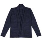 Girls 7-16 Chaps School Uniform Marled Open Front Cardigan Sweater, Size: 12-14, Light Blue