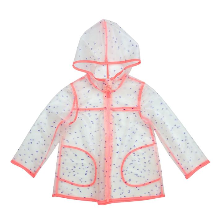 Baby Girl Oshkosh B'gosh&reg; Hooded Lightweight Rain Jacket, Size: 12 Months, Natural