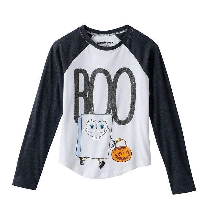 Girls 7-16 Spongebob Squarepants Boo Halloween Tee, Girl's, Size: Medium, White Oth