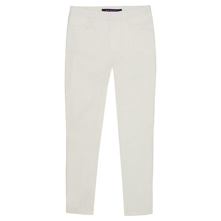 Girls 4-6x French Toast Twill Skinny Pants, Girl's, Size: 6x, Natural