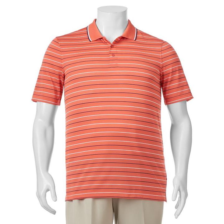 Big & Tall Croft & Barrow&reg; Classic-fit Striped Performance Polo, Men's, Size: 3xl Tall, Lt Orange