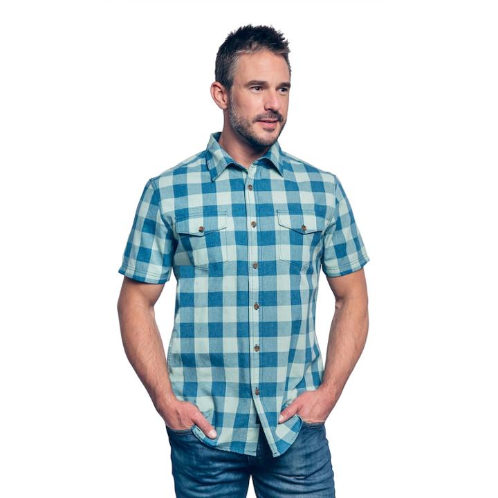 Men's Lee Chip Button-down Shirt, Size: Xxl, Light Blue