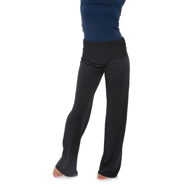 Women's White Mark Palazzo Pants, Size: Medium, Black