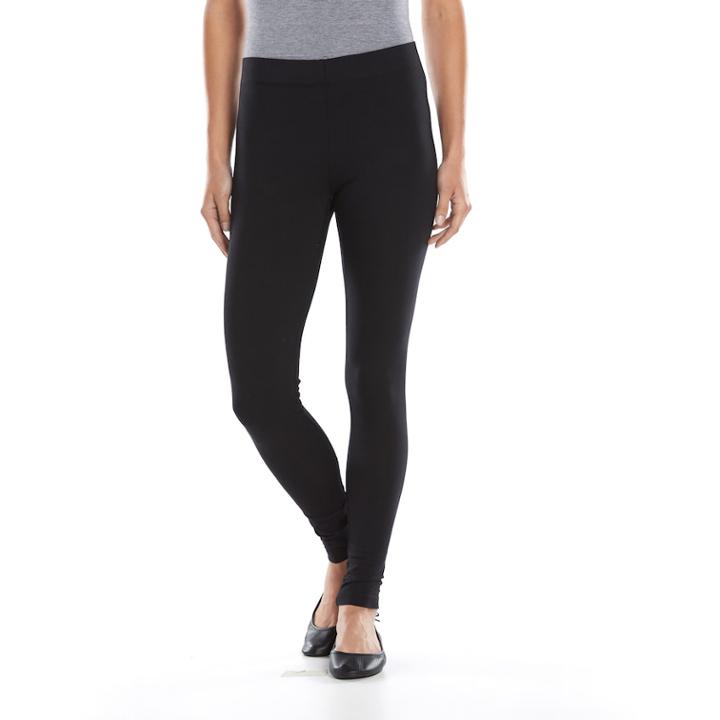 Sonoma Goods For Life&trade; Midrise Stretch Leggings - Women's, Size: Xs, Black