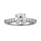Forever Brilliant Round-cut Lab-created Moissanite Engagement Ring In 14k White Gold (1 4/5 Ct. T.w.), Women's, Size: 8
