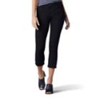 Women's Lee Jayla Button-hem Capri Jeans, Size: 4 - Regular, Black