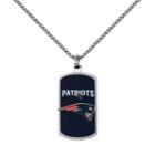 Men's Stainless Steel New England Patriots Dog Tag Necklace, Silver