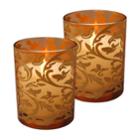 Lumabase Flameless Jacquard Timer Candle 2-piece Set, Adult Unisex, Silver