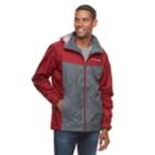 Men's Columbia Weather Drain Interchange Colorblock 3-in-1 Hooded Jacket, Size: Large, Med Red
