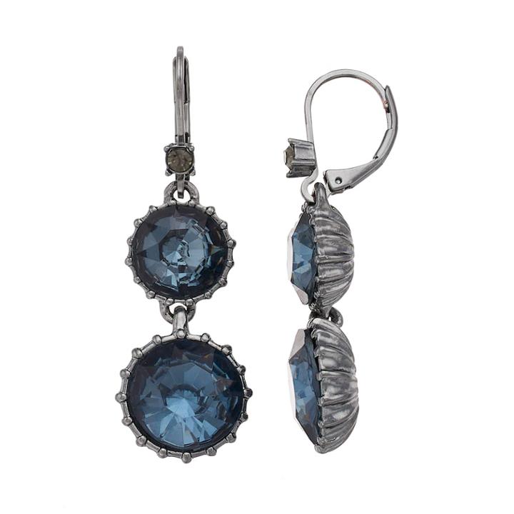 Simply Vera Vera Wang Round Nickel Free Double Drop Earrings, Women's, Blue