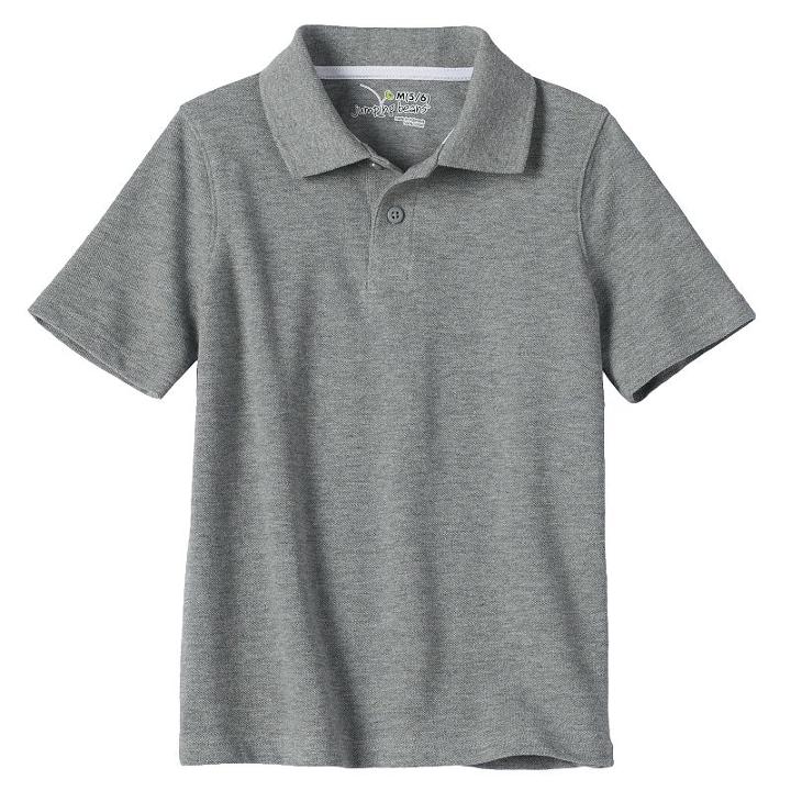 Boys 4-7x Jumping Beans&reg; Pique Polo, Boy's, Size: 6, Grey