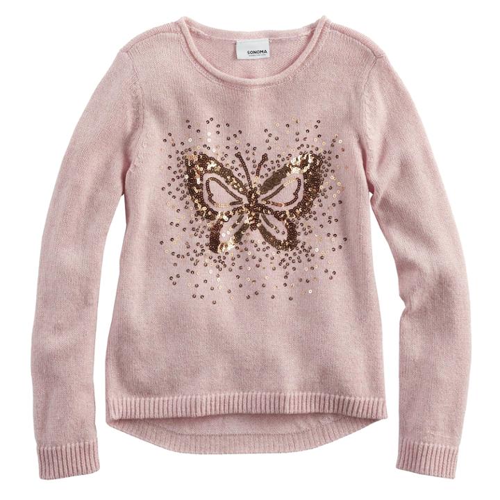 Girls 4-12 Sonoma Goods For Life&trade; Rollneck Pullover Sweater, Size: 6x, Brt Pink