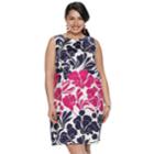 Plus Size Suite 7 Floral Shift Dress, Women's, Size: 22 W, Navy Pink