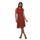 Women's Sharagano Lace Sheath Dress, Size: 6, Med Brown