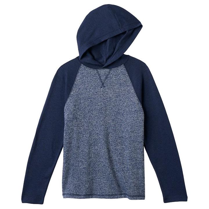 Boys 8-20 Urban Pipeline Textured Raglan Hoodie, Boy's, Size: Large, Dark Blue