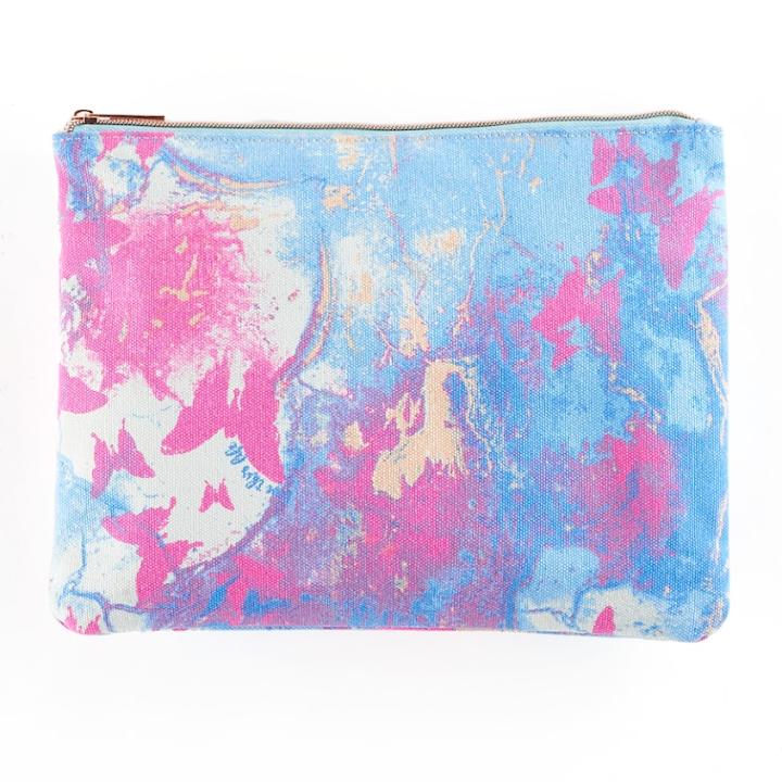Love This Life Marbled Butterfly Pouch, Women's, Purple