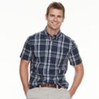 Men's Sonoma Goods For Life&trade; Modern-fit Stretch Poplin Button-down Shirt, Size: Small, Dark Blue