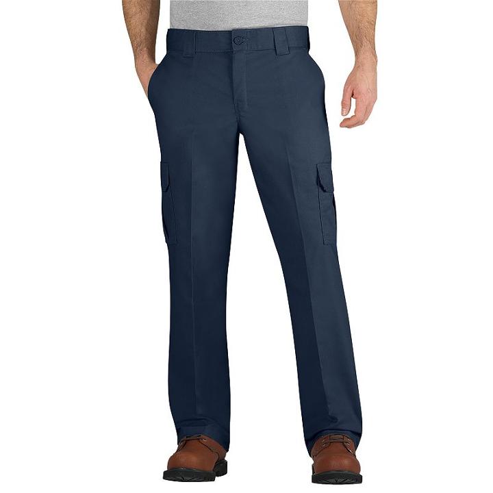 Men's Dickies Regular-fit Flex Fabric Cargo Pants, Size: 32x30, Dark Blue