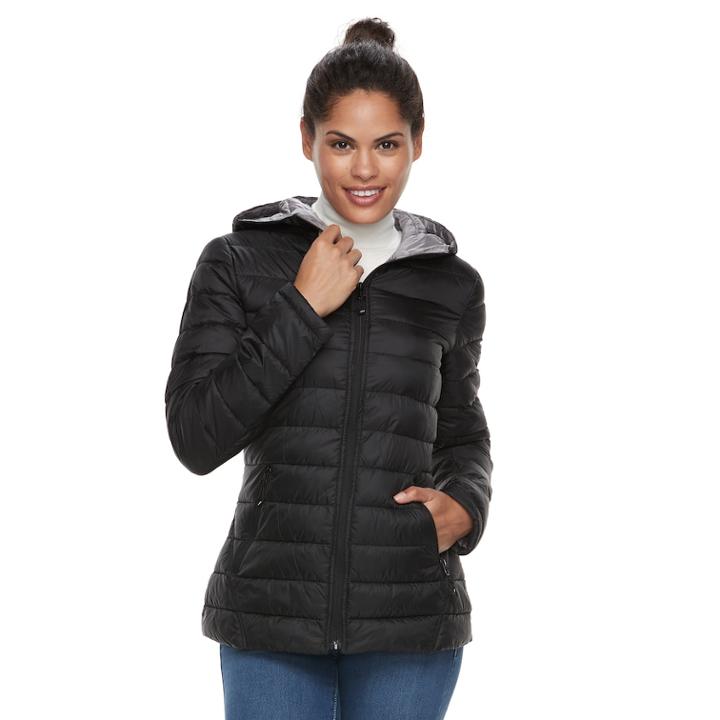 Women's Halitech Packable Puffer Jacket, Size: Medium, Black