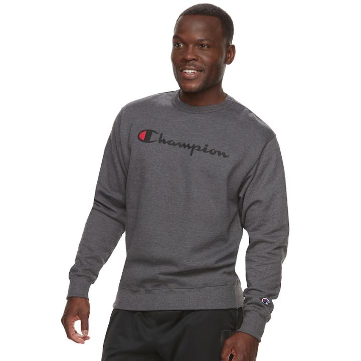 Men's Champion Powerblend Fleece Top, Size: Medium, Grey