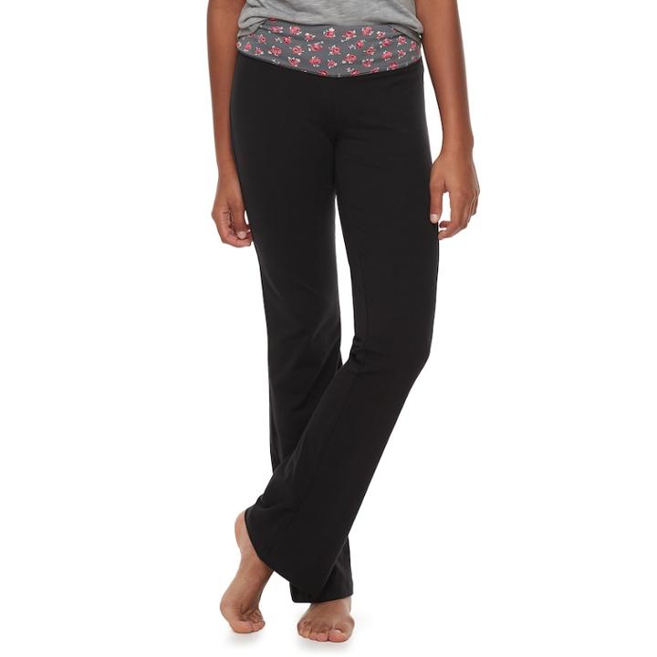 Juniors' So&reg; Bootcut Yoga Pants, Teens, Size: Medium, Dark Grey