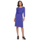 Women's Dana Buchman Printed Knot-front Dress, Size: Medium, Med Purple