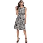 Women's Elle&trade; Print Fit & Flare Midi Dress, Size: Xs, Black