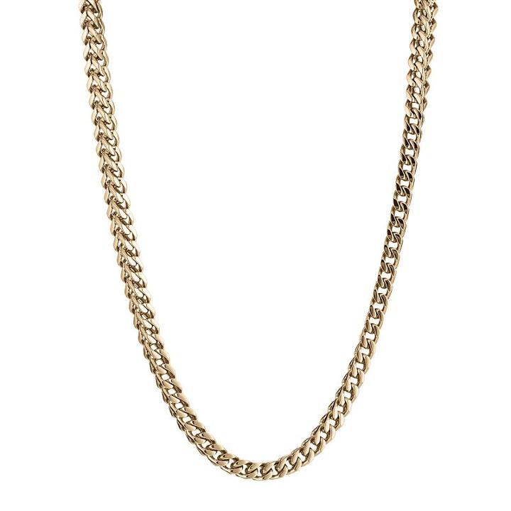 Lynx Yellow Ion-plated Stainless Steel Foxtail Chain Necklace - 24-in, Men's, Size: 24