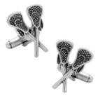 Lacrosse Stick Cuff Links, Men's, Silver
