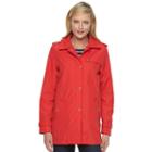 Women's Weathercast Hooded Rain Jacket, Size: Large, Red