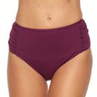 Women's Apt. 9&reg; Semi High-waisted Scoop Bikini Bottoms, Size: Medium, Dark Red