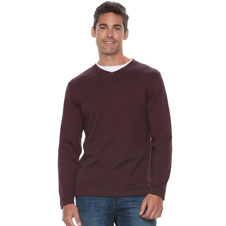 Men's Method Classic-fit Interlock Mock-layer Tee, Size: Xl, Brt Red