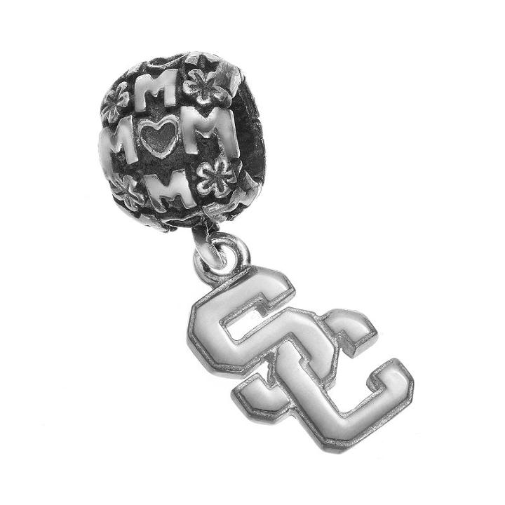 Dayna U Sterling Silver Usc Trojans Team Logo Mom Charm, Women's, Grey