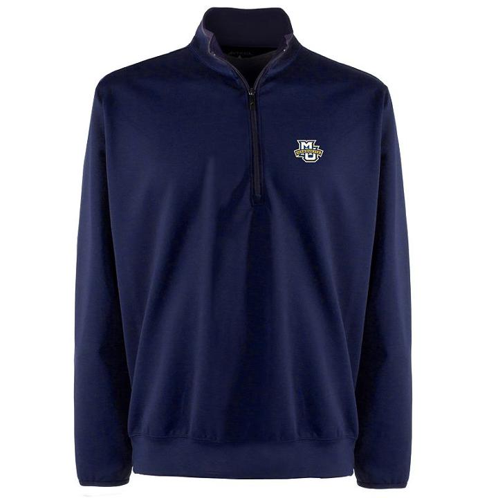 Men's Marquette Golden Eagles 1/4-zip Leader Pullover, Size: Xl, Blue