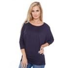 Women's White Mark Dolman Tunic, Size: Xl, Blue (navy)