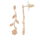 Lc Lauren Conrad Simulated Crystal Nickel Free Vine Drop Earrings, Women's, Pink