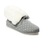 Women's Lc Lauren Conrad Cozy Faux Fur Birdseye Bootie Slippers, Size: Small, Grey