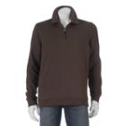Big & Tall Croft & Barrow&reg; Fleece Quarter-zip Polo, Men's, Size: 3xl Tall, Dark Brown