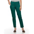 Petite Croft & Barrow&reg; Tummy-slimming Straight-leg Corduroy Pants, Women's, Size: 8 Short, Green