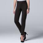 Women's Simply Vera Vera Wang Skinny Ponte Pants, Size: Xl Short, Dark Brown