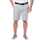 Big & Tall Haggar&reg; Cool 18&reg; Windowpane Performance Shorts, Men's, Size: 48, Silver