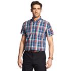 Men's Izod Cool Fx Breeze Classic-fit Plaid Casual Button-down Shirt, Size: Medium, Brt Blue