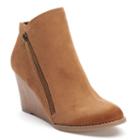 Sonoma Goods For Life&trade; Women's Wedge Ankle Boots, Size: 8, Beig/green (beig/khaki)