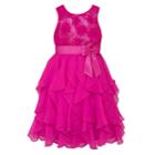 Girls 7-16 & Plus Size American Princess Floral Sequin Soutache Ruffle Dress, Size: 14, Lt Purple