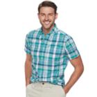 Men's Sonoma Goods For Life&trade; Slim-fit Poplin Button-down Shirt, Size: Xxl, Turquoise/blue (turq/aqua)