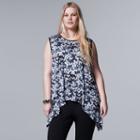 Plus Size Simply Vera Vera Wang Floral Layered Tank, Women's, Size: 2xl, Oxford