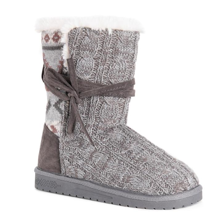 Muk Luks Clementine Women's Winter Boots, Size: 6, Grey