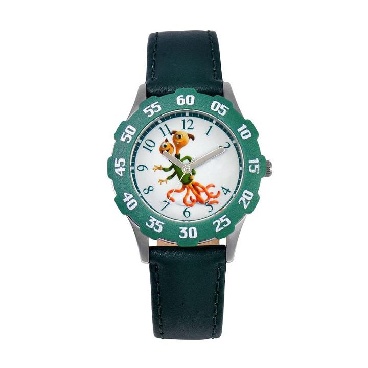 Disney / Pixar Monsters University Terri & Terry Juniors' Leather Watch, Girl's, Green
