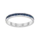 Traditions Sterling Silver Crystal Birthstone Eternity Ring, Women's, Size: 8, Blue